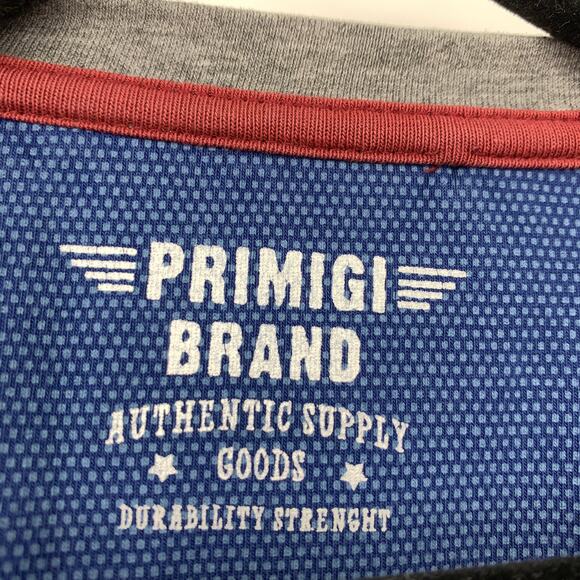 Primigi Long Sleeve Crew Neck Tee Boys Sz 14 Gray Travel Ticket Graphic Print - Picture 5 of 6